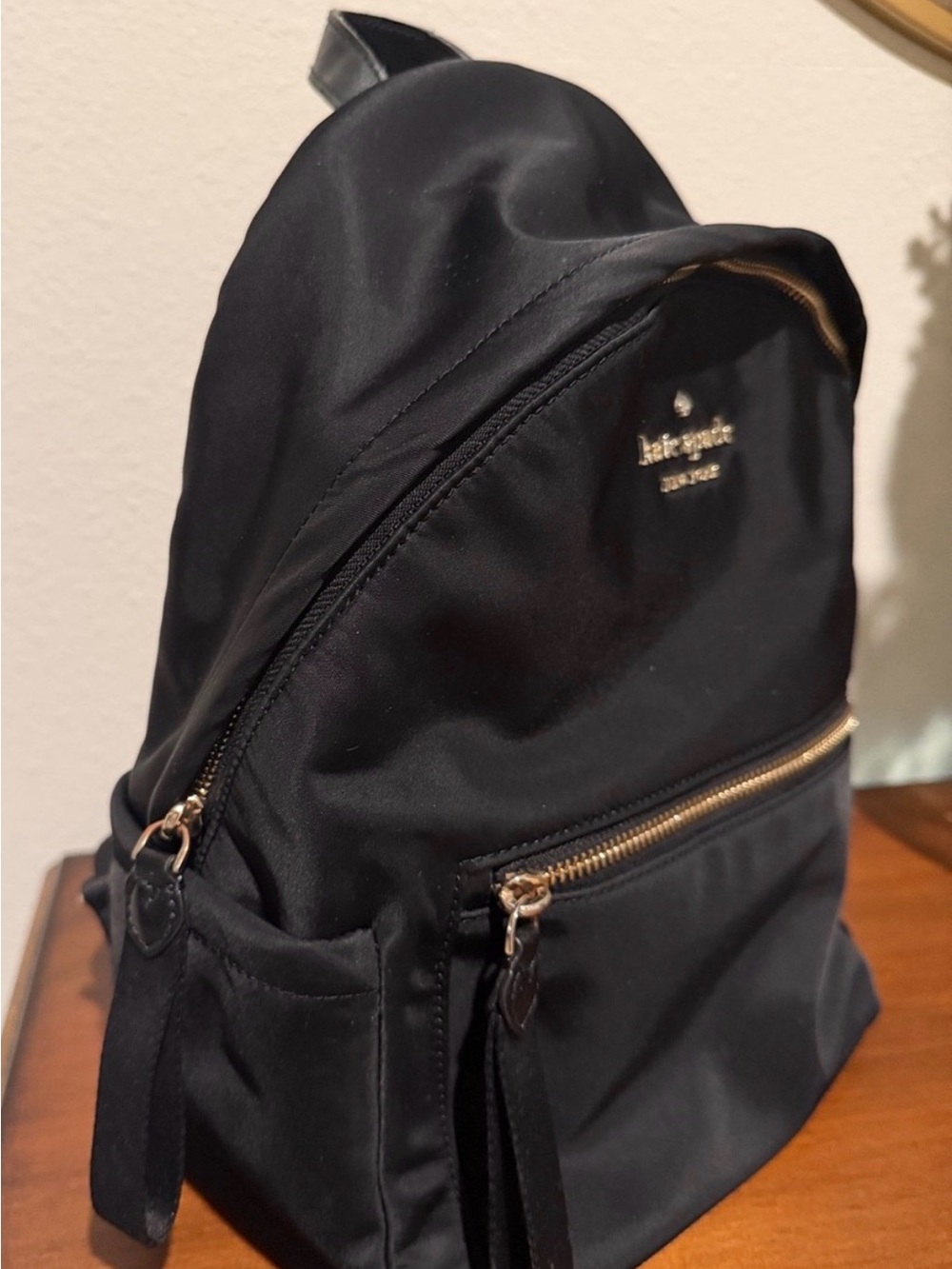 Kate Spade NY Chelsea Medium Black Nylon Backpack - Picture 3 of 7